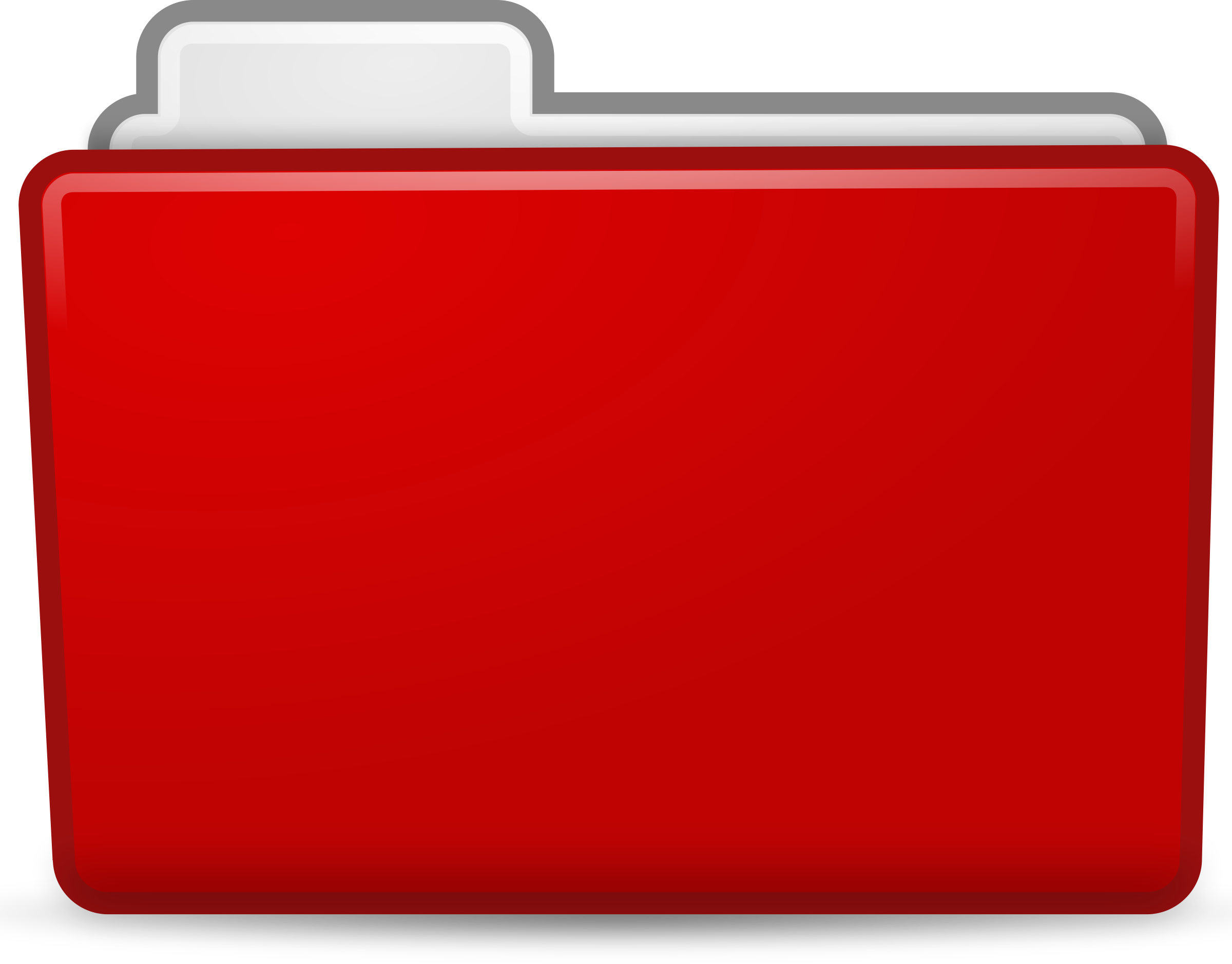Simple File Folder Clip Art Medium Size - Red Folder Icon Jpg (2400x1879)
