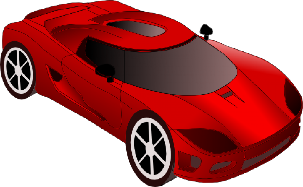 Clipart Sports Car - Clip Art Red Sports Car (1024x633)