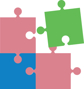 Cartoon Image Of Puzzle Pieces - Illustration (359x378)