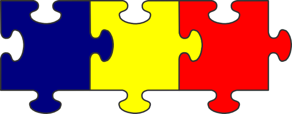 Puzzle Piece Top Clip Art At Clkercom Vector - Jigsaw Puzzle Three Pieces (600x236)