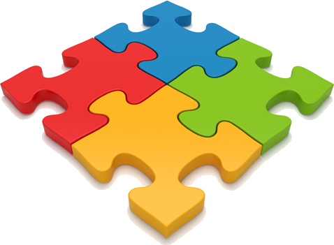 3d Puzzle Pieces Png (478x351)