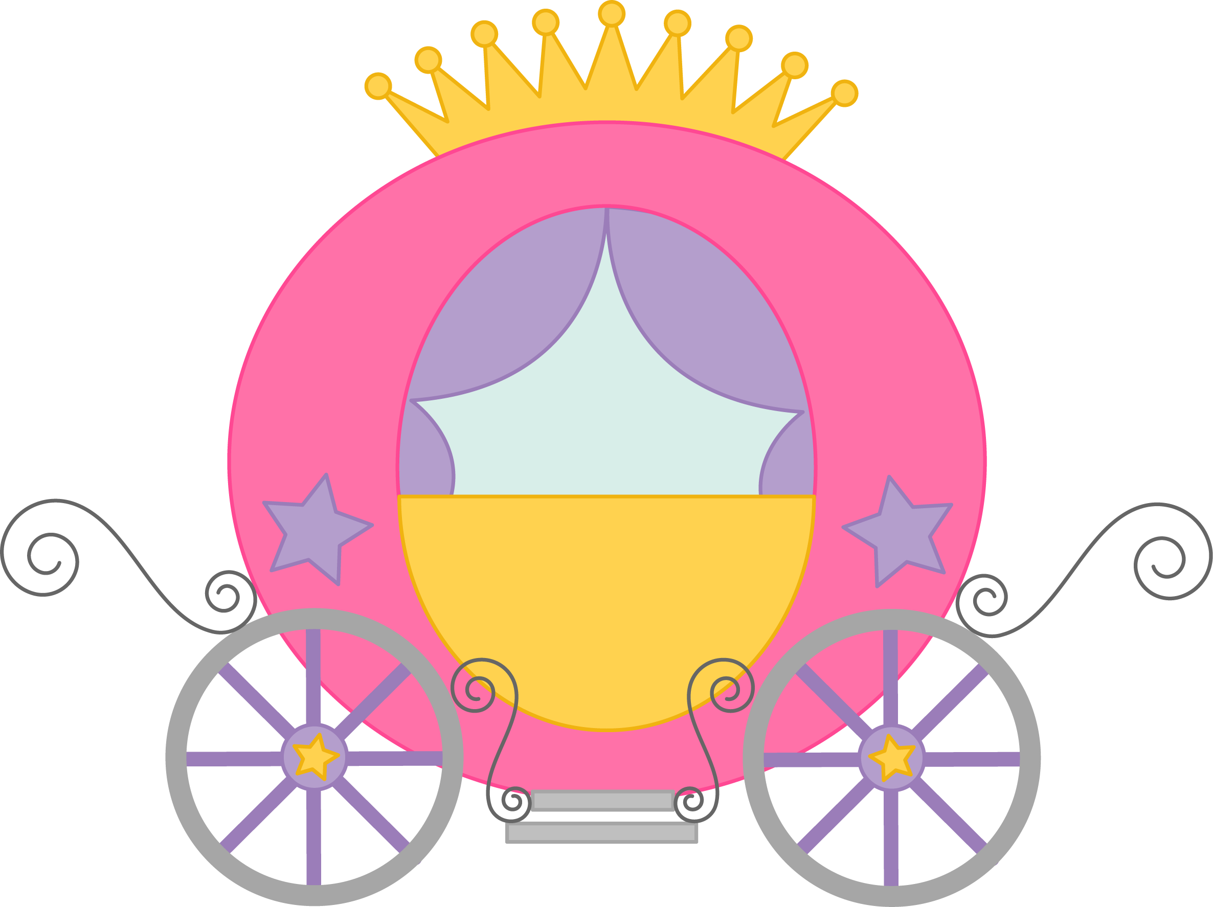 Fairytale Png Hd - Princess Carriage Clip Art (2372x1774)