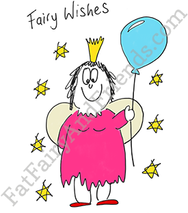 Fat Fairy Card Fairy Wishes - Wish (350x350)