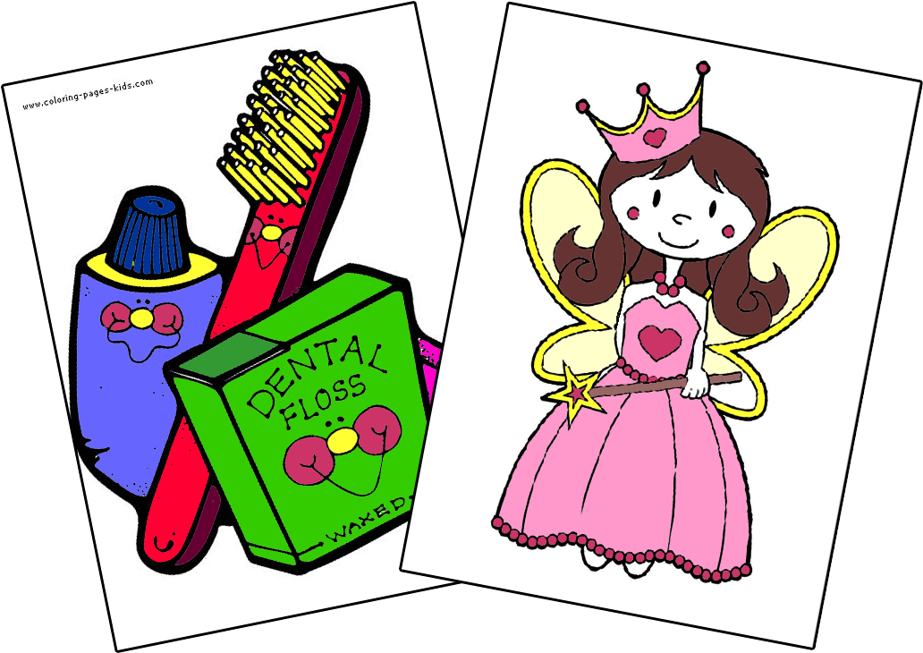 Coloring Pages - Funny Dentist Dental Hygienist Ornament (oval) (1200x800)