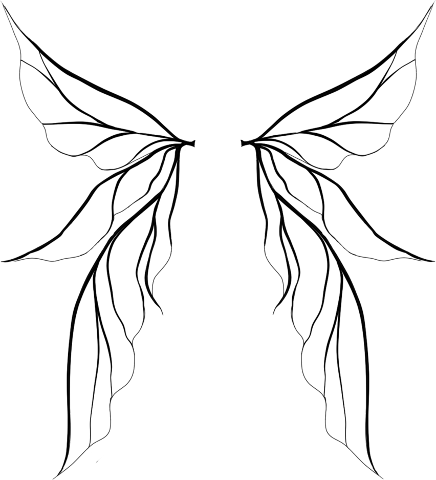 Fairy Wings White - Fairy Wings Drawing Png - (852x937) Png Clipart Download, image size:852x937