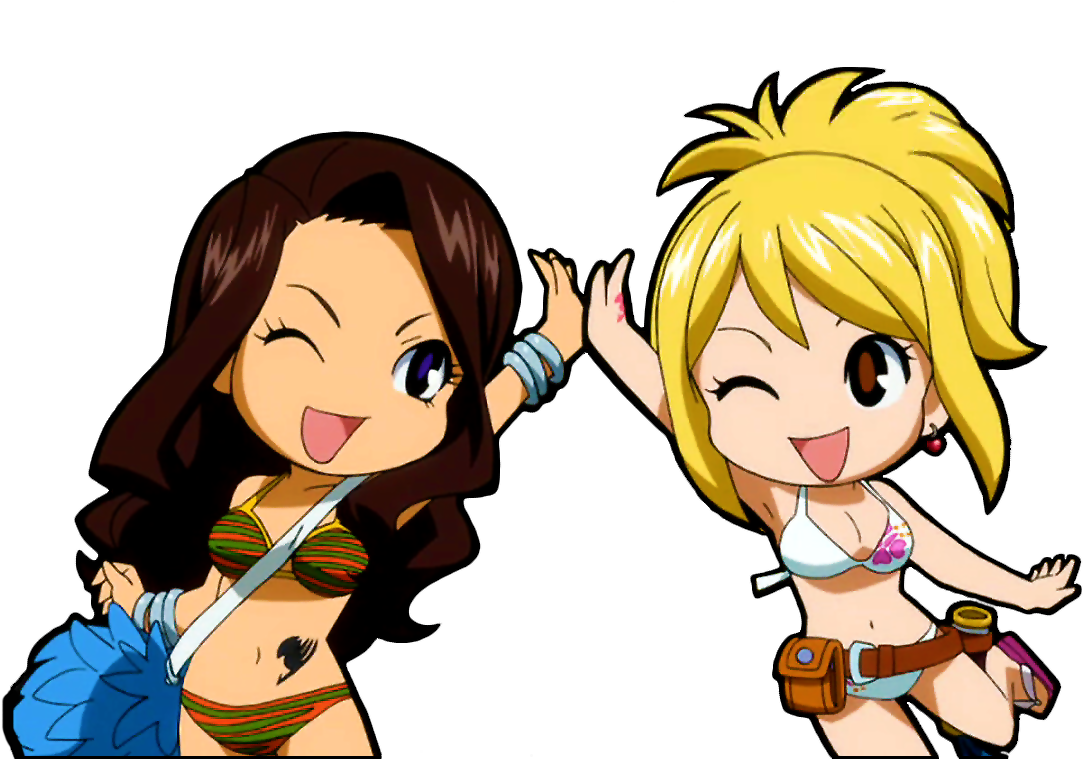 Lucy And Cana - Lucy Fairy Tail Chibi (1152x758)