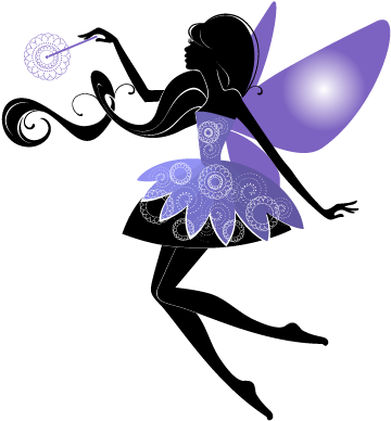 Fairy Godmother - Fairy Godmother Silhouette That's Transparent (359x414)
