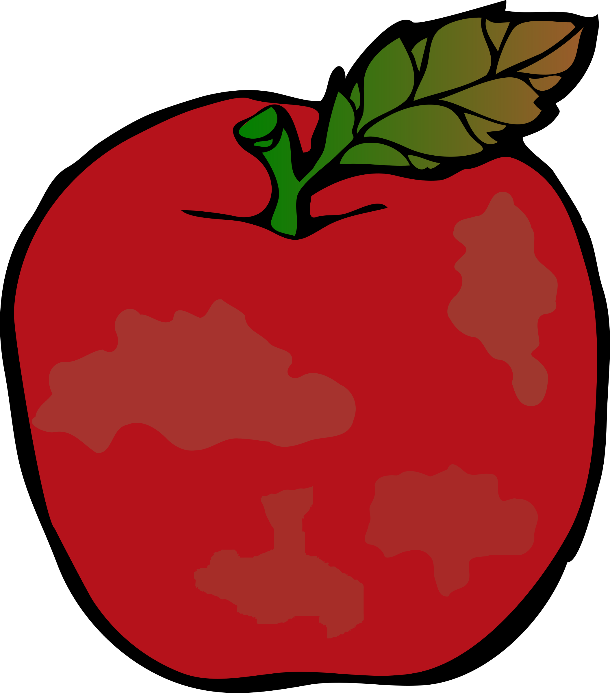 Clipart - Red Apple Clipart (2111x2400)