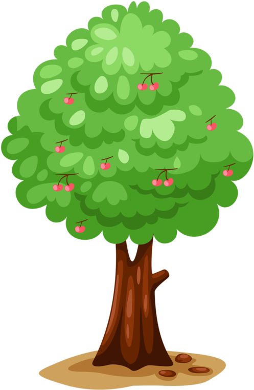 Arbre,png - Arvore Desenho Animado Com Frutas Png (531x800)