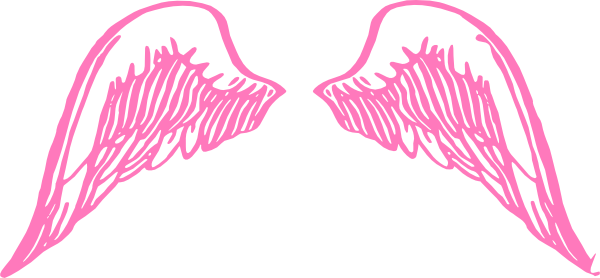 Pink Angel Wings Clip Art (600x278)
