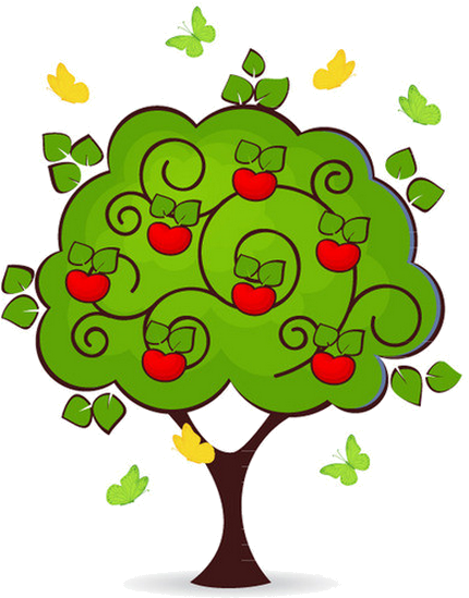 Arbre,tubes,png - Cherry Tree Clip Art (447x593)