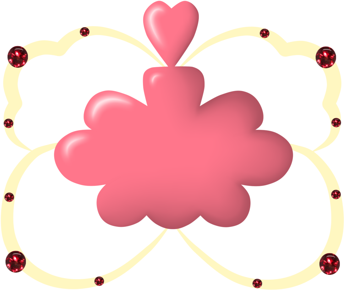 Pink M Heart Clip Art - Circle (1280x1120)