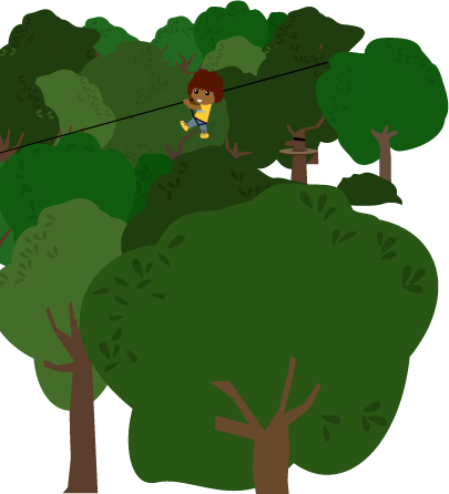 Pour Évoluer De Plateaux En Plateaux, D'arbres En Arbres, - Illustration (405x446)