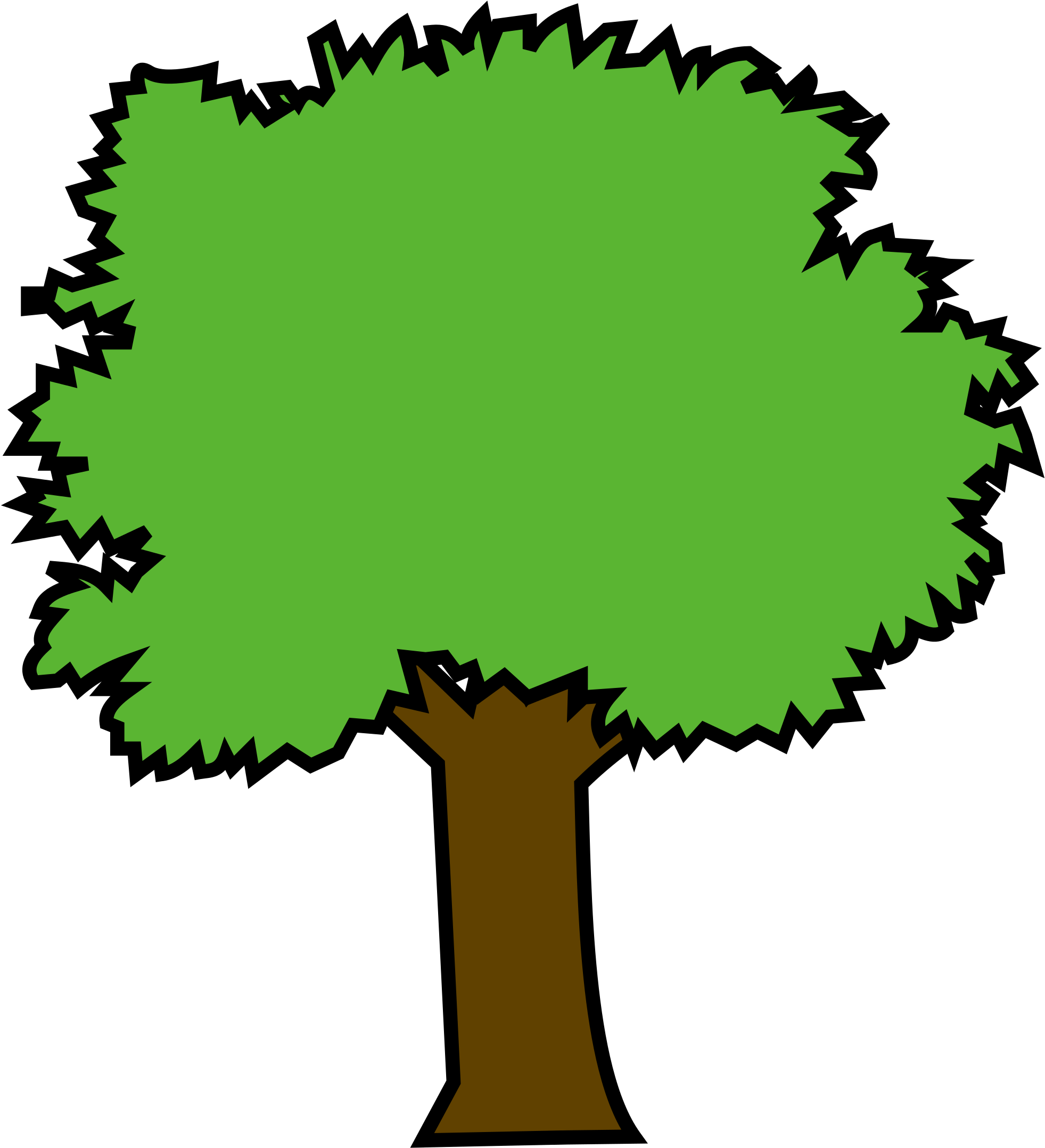 Illustrated Tree Cliparts 11, Buy Clip Art - شجرة تفاح كليب ارت (2000x2711)