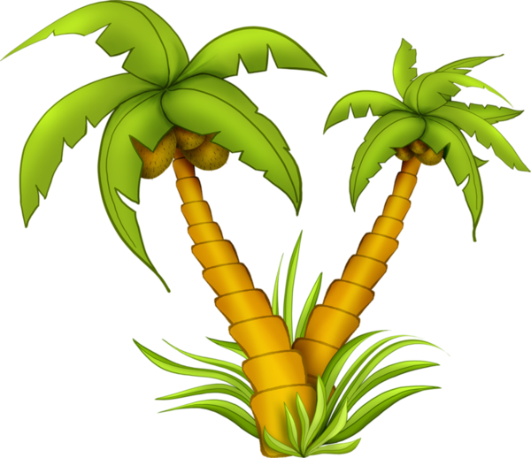 Arbre,tubes,png - ต้น มะพร้าว การ์ตูน Png (600x518)