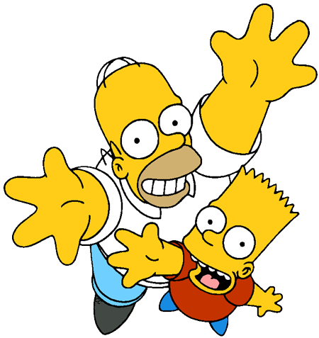 Simpson Family Simpson Family Homer, - Homer E Bart Simpson (450x477)