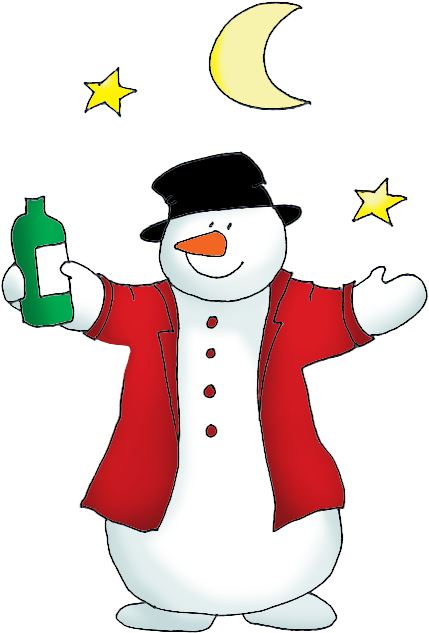 Snowman - Snowman Drinking Clipart Free (504x700)