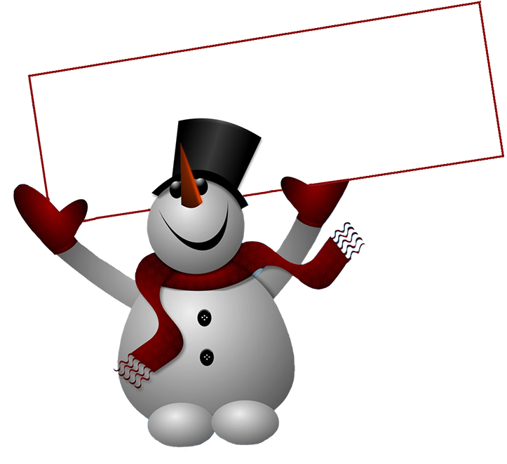 Snowman Clipart - Merry Christmas Winter Snowman. Banner (768x702)