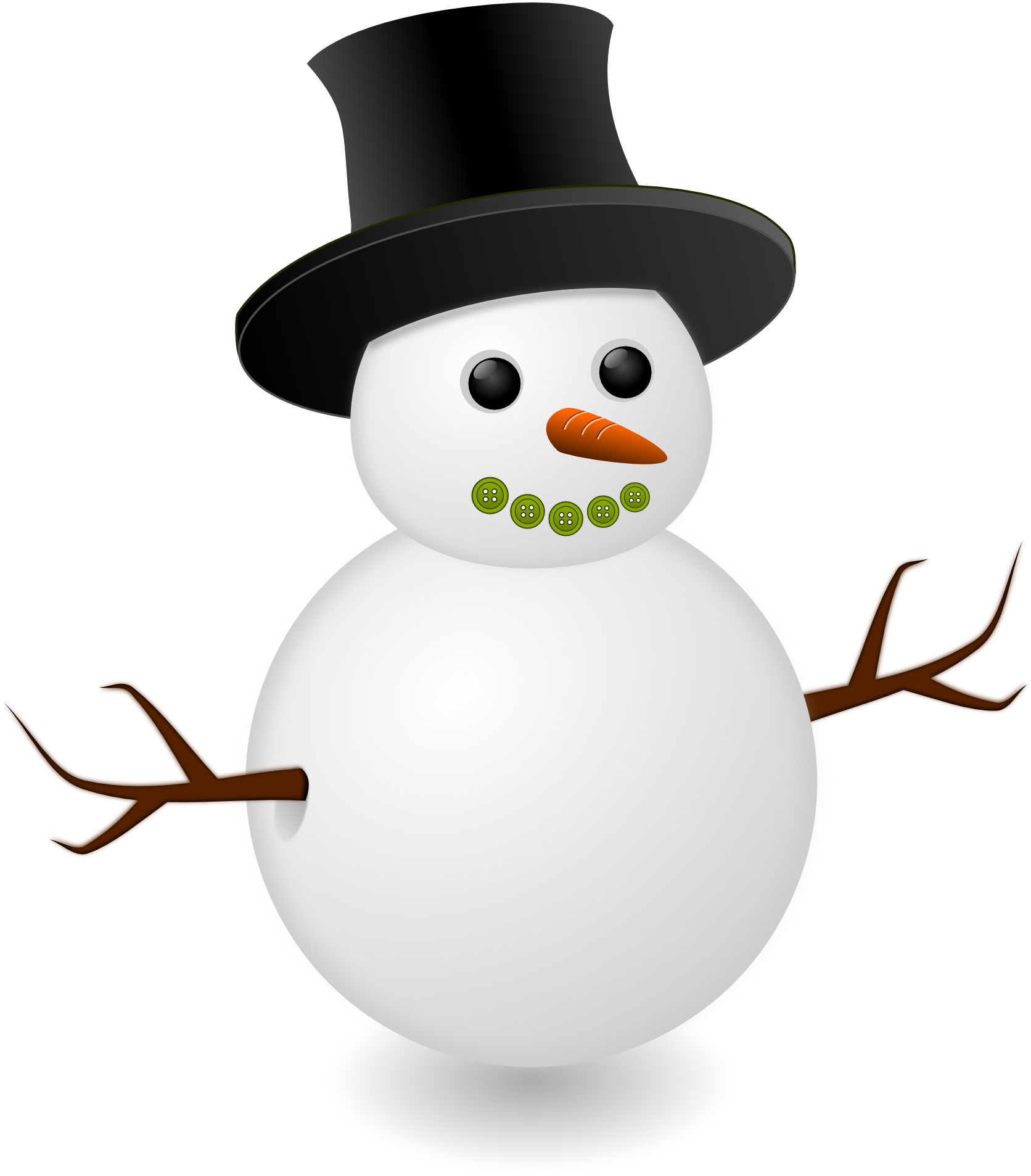 Free Snowman Clipart Images - Snowman Png (1676x1920)