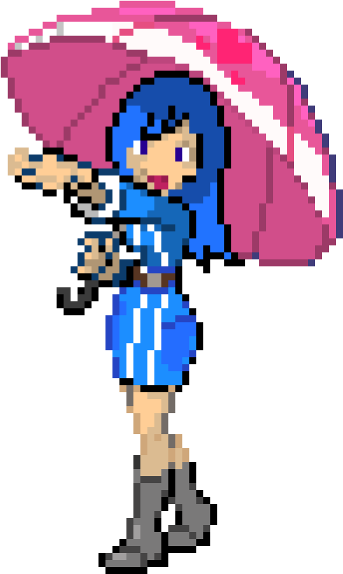 Juvia Sprite - Fairy Tail Pixel Art (700x960)