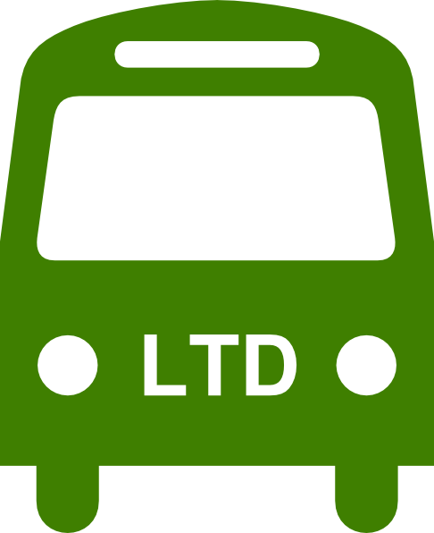 Green Ltd Bus Silhouette Clip Art - Green Bus Vector (486x596)
