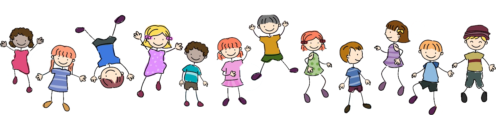 Course Clipart Group Teacher - Border Children (1600x373)