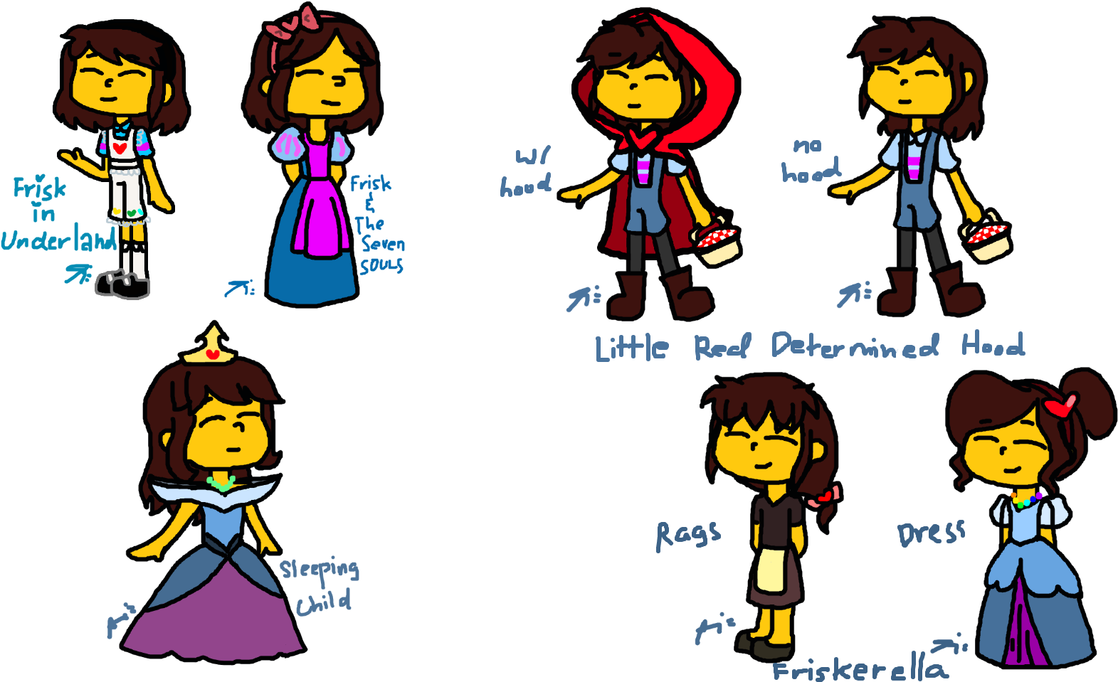 All Frisk By Leviajroyale - All Undertale Au Frisk (1800x960)
