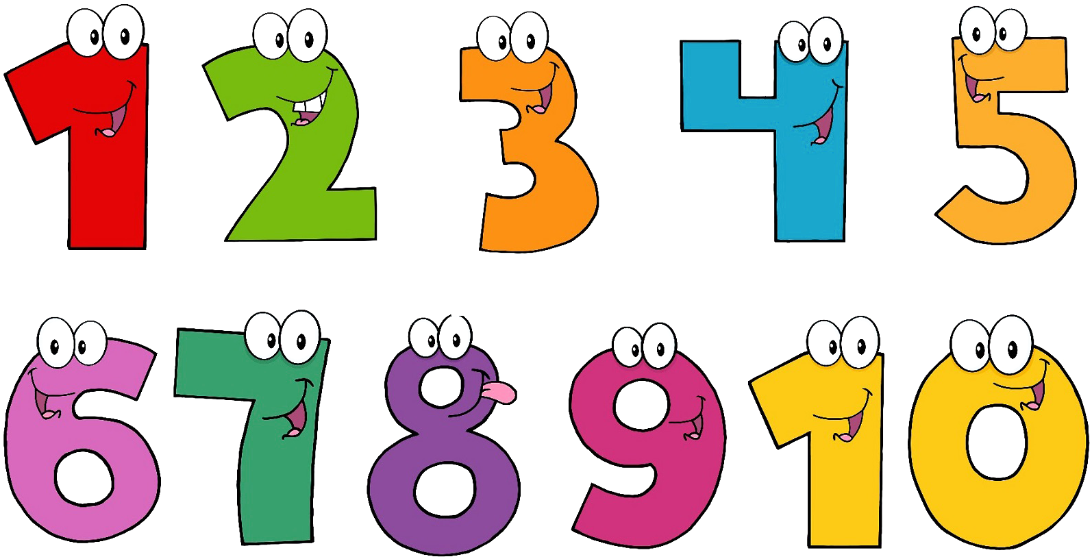 1 To 10 Numbers Transparent Background - 1 To 10 Numbers (1600x901)
