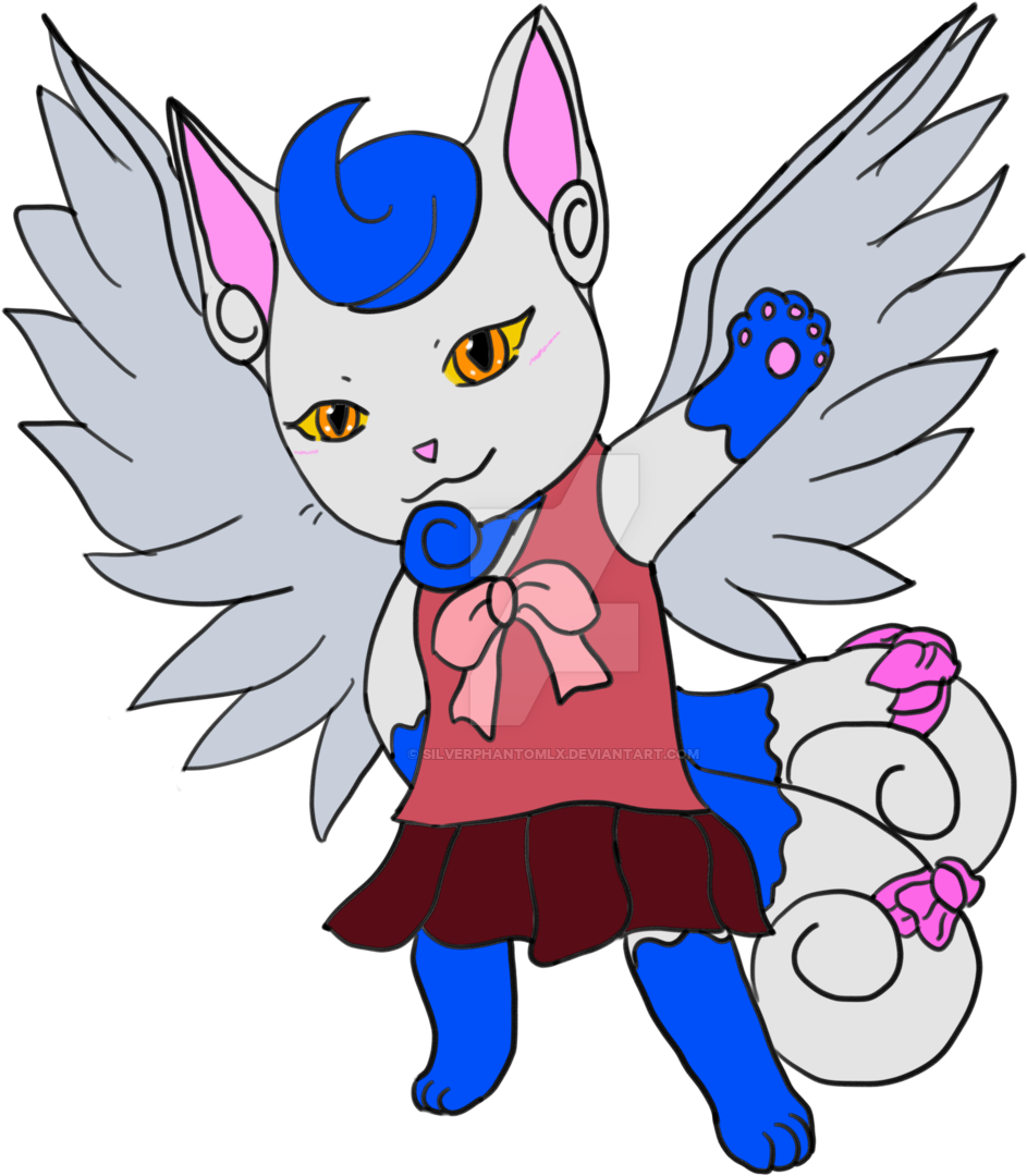 Female Meowstic Fairy Tail By Silverphantomlx Female - Cartoon (1024x1083)