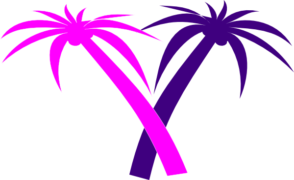 Double Palm Tree Clip Art At Clkercom Vector Online - Tree (600x369)
