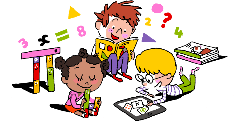 Grade K-2 - Math Kids Clipart (800x402)