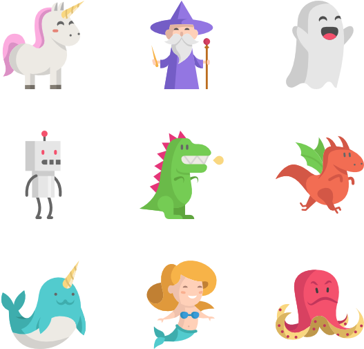 Fantastic Characters - Character Icon Vector Png (600x564)