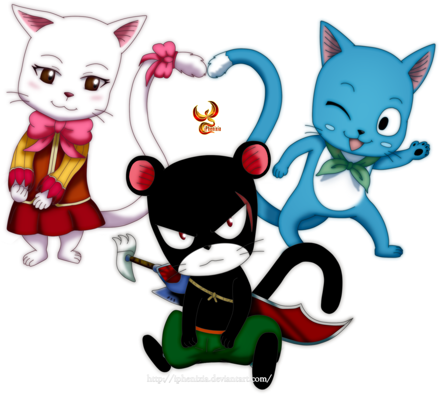 Fairy Tail ~exceeds By Iphenixia - 妖精 的 尾巴 貓 (900x808)