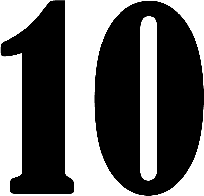 10 - 10 Clipart Black And White (1000x1000)