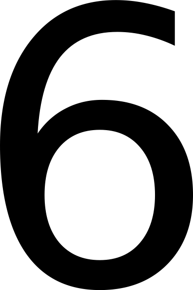 Number 6 Clip Art (396x595)