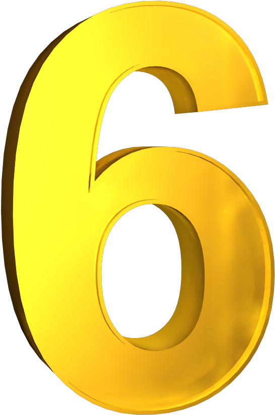 6 Png Image - Number 6 Png (1600x1080)