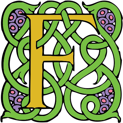 Celtic Fairy Tale Initial F - Fairy Tale (435x432)