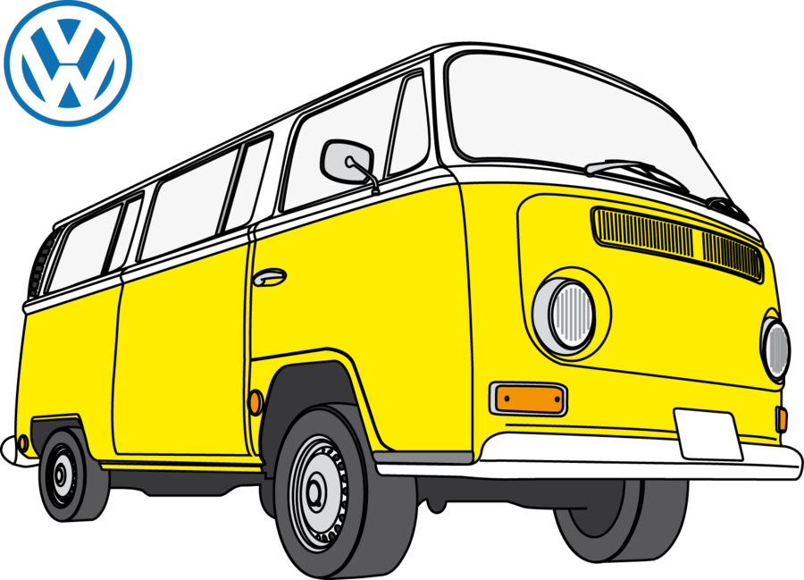 Kombi Clipart - Clipground - Vw Combi Vector (900x649)