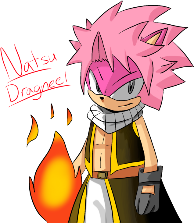 Natsu Dragneel Sonicified Fairy Tail By Sonicth105 - Cartoon (1024x768)