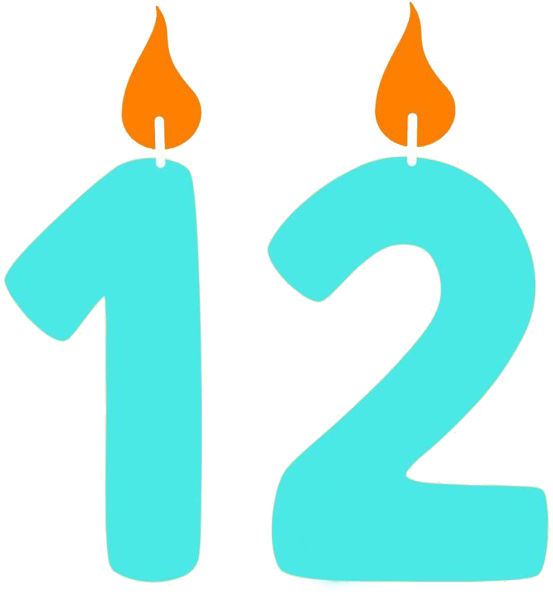 Birthday Cake Clip Art - Happy 12th Birthday Png (960x960)