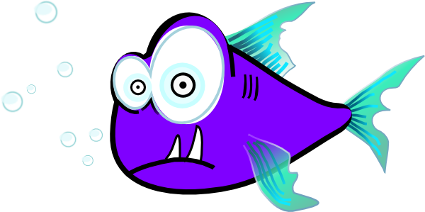 Fish - Piranha Clip Art (600x299)