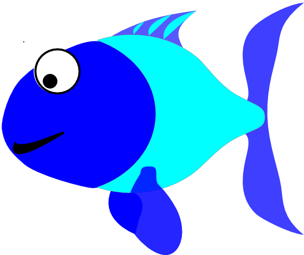 Blue Fish Clip Art - Clipart Fish (600x504)