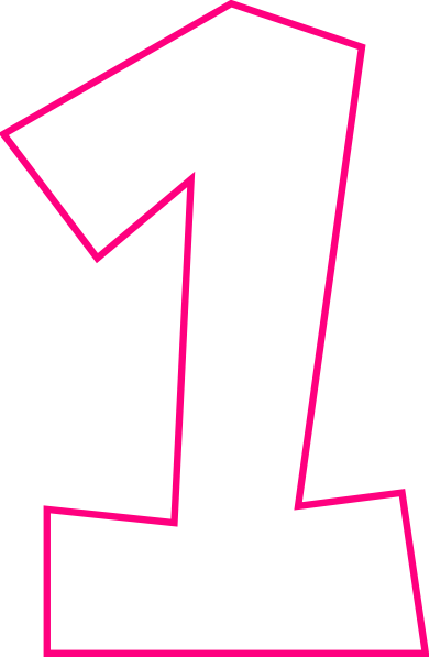 How To Set Use Number One Pink Svg Vector - Clip Art (390x597)