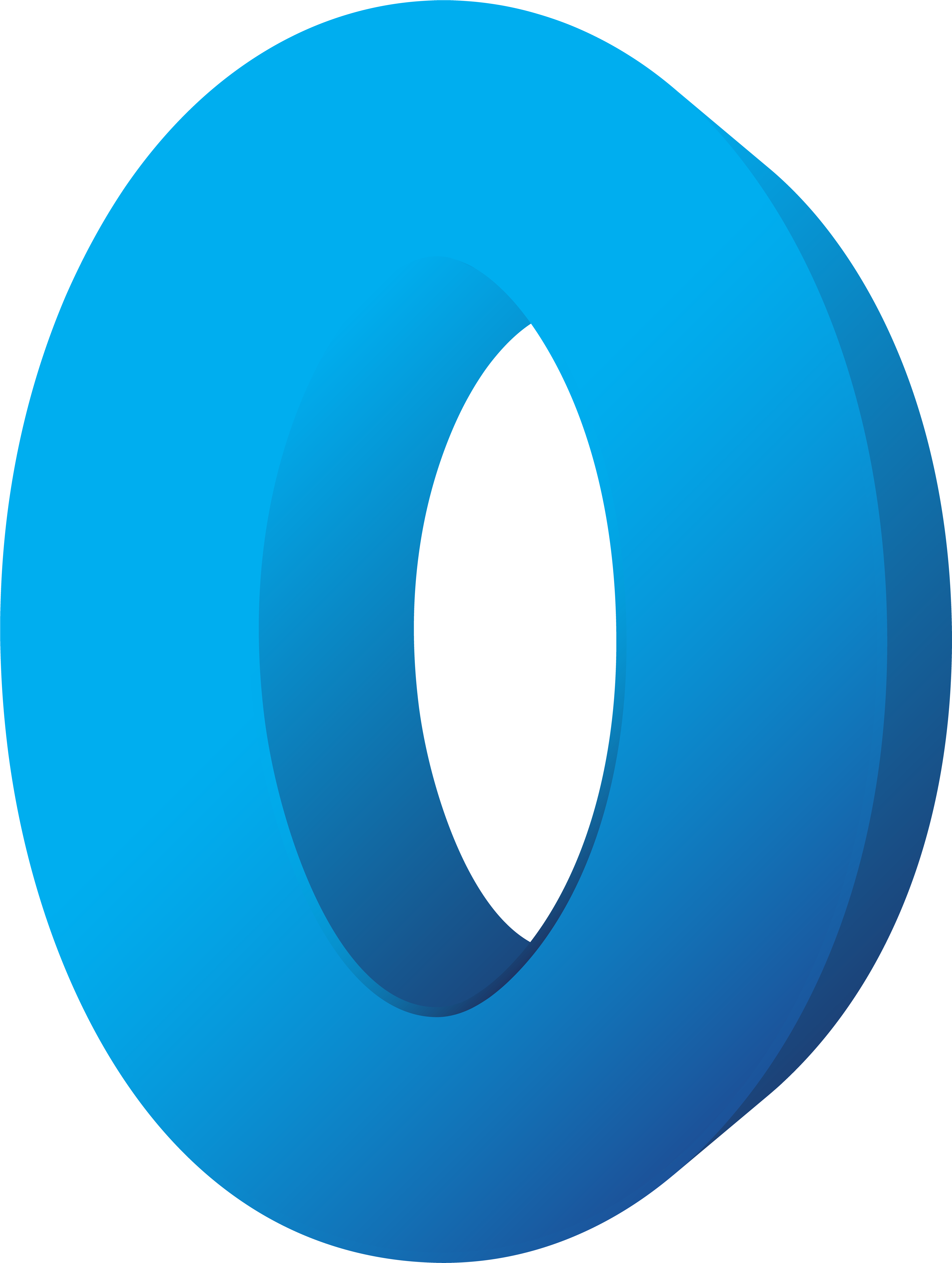 Blue Number Zero Transparent Png - Zero Number Transparent (5275x7000)