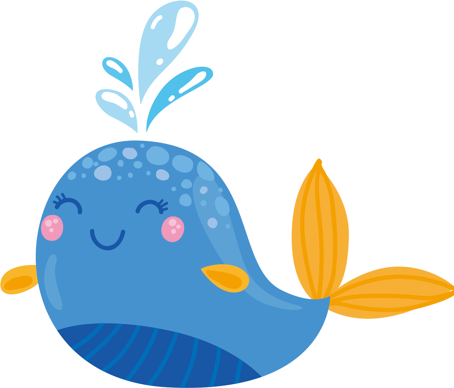 Whale Cartoon Adobe Illustrator Illustration - Ballena Cute (1667x1667)