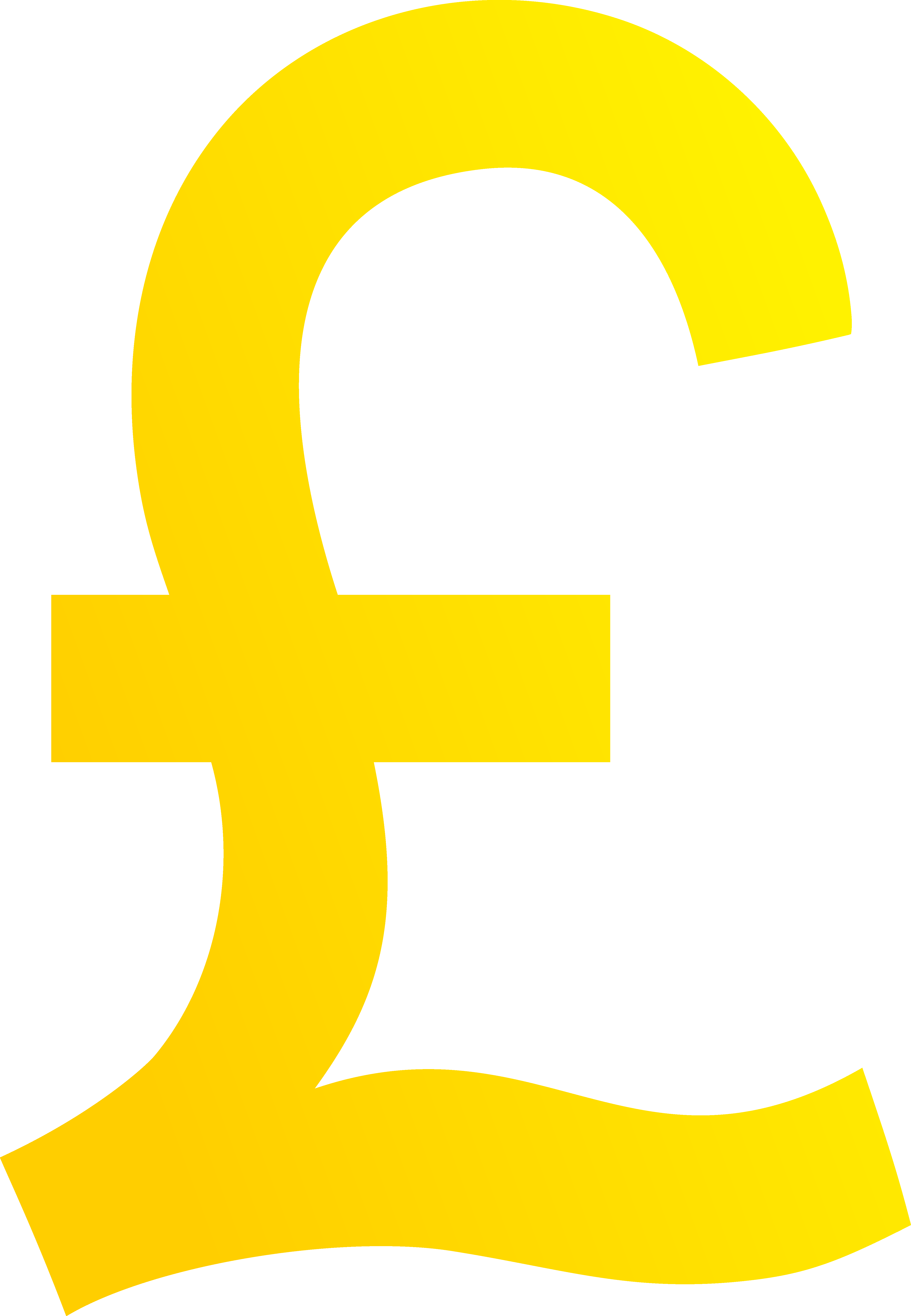 Sterling Clipart - Yellow Pound Sign (4710x6801)
