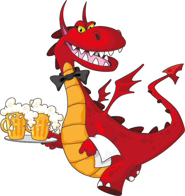 Photoshop Clipart Dragon - Cartoon Red Dragon Vector (651x687)