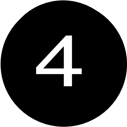 Number Four Clip Art A - Black And White Text (600x516)