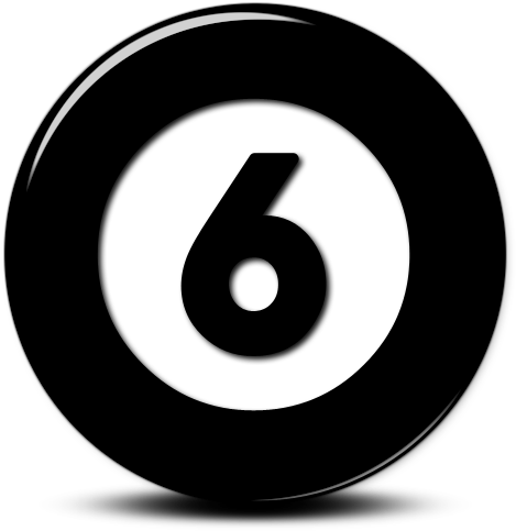 Button Clipart Number 6 - Waag Society (512x512)