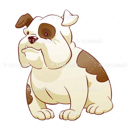 British Bulldog Tattoo Design - Toy Bulldog (450x450)